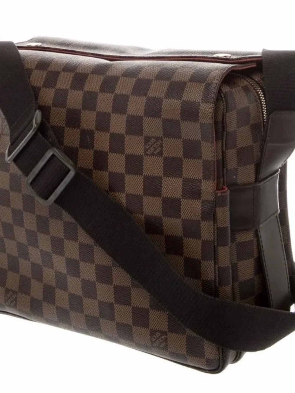 Louis Vuitton Men's Brown Checkered Messenger Bag - Canvas Shoulder Bag - Picture 4 of 12